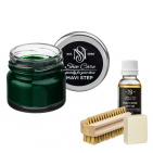 Набор для ухода за обувью из замши и нубука зеленый MAVI STEP Aurora Kit