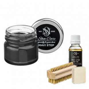 Набор для ухода за обувью из замши и нубука светло-серый MAVI STEP Aurora Kit фото 55336