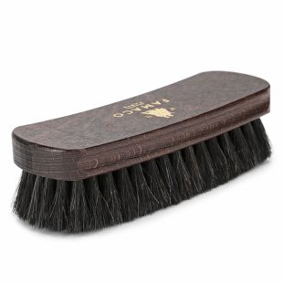 Средняя щетка для полировки обуви Famaco Brosse Luxe Crin Cheval Noir, 18 см фото 48242
