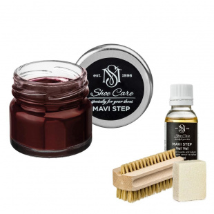 Набор для ухода за обувью из замши и нубука средне-коричневый MAVI STEP Aurora Kit фото 55384