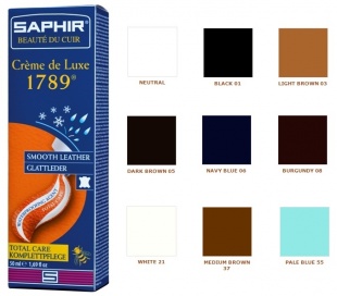 Крем для обуви Saphir Crème De Luxe 1789 50 мл, Темно коричневый фото 40755