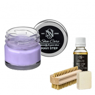Набор для ухода за обувью из замши и нубука бледно-фиолетовый MAVI STEP Aurora Kit фото 55408