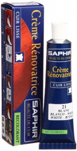 Жидкая кожа Saphir Creme Renovatrice 25 мл., Белая фото 44814