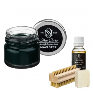 Набор для ухода за обувью из замши и нубука темно-синий MAVI STEP Aurora Kit фото 55342