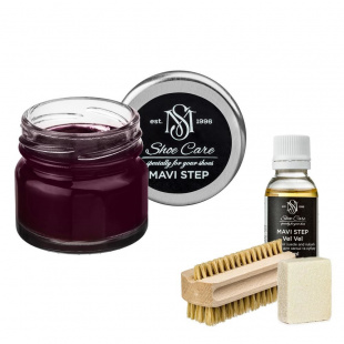 Набор для ухода за обувью из замши и нубука средне-бордовый MAVI STEP Aurora Kit фото 55406
