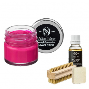 Набор для ухода за обувью из замши и нубука фуксия MAVI STEP Aurora Kit фото 55358