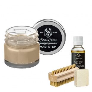 Набор для ухода за обувью из замши и нубука темно-бежевый MAVI STEP Aurora Kit фото 55430