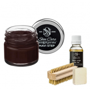 Набор для ухода за обувью из замши и нубука  баклажан  MAVI STEP Aurora Kit фото 55416